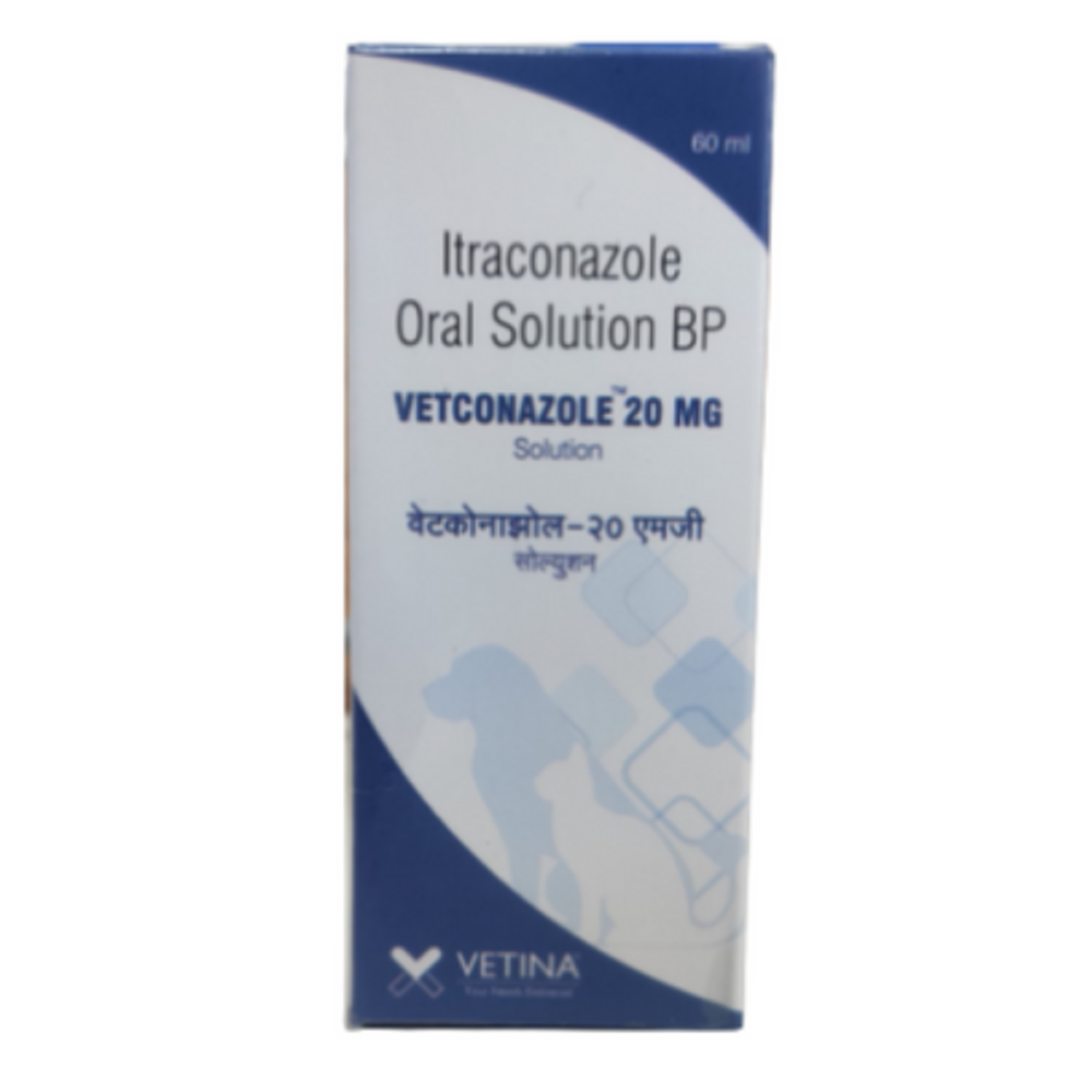 Vetina Vetconazole 20mg Oral Solution (Itraconazole) for Dogs and Cats
