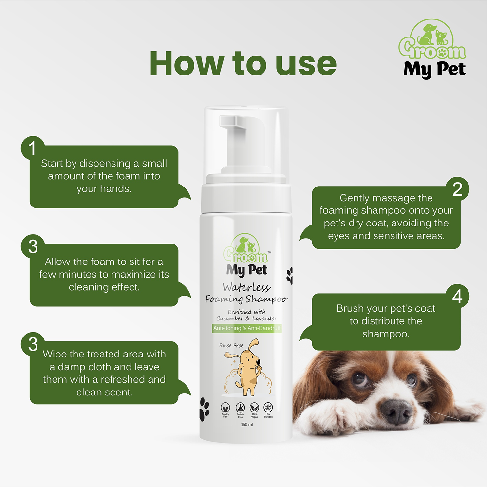 Groom My Pet Waterless Foaming Shampoo for Dogs image 5