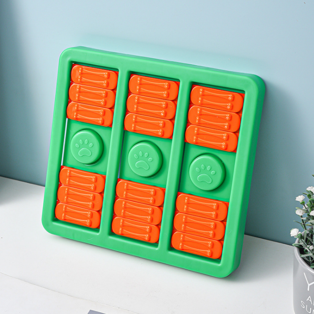 Pet Vogue Slow Feeder Rectangle Shaped Toy for Dogs (Green/Orange) image 6