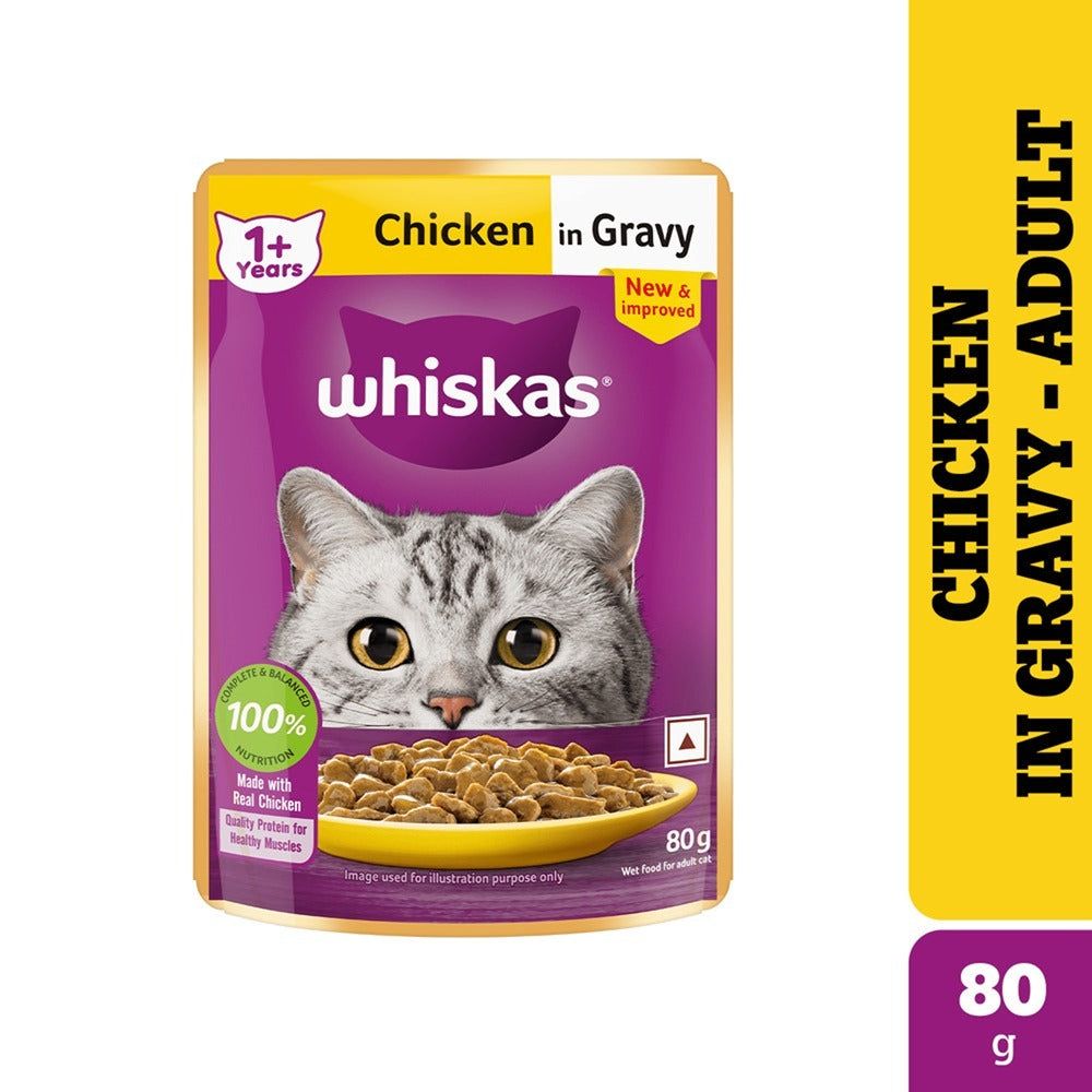 Whiskas Chicken in Gravy Adult Cat Wet Food image 4