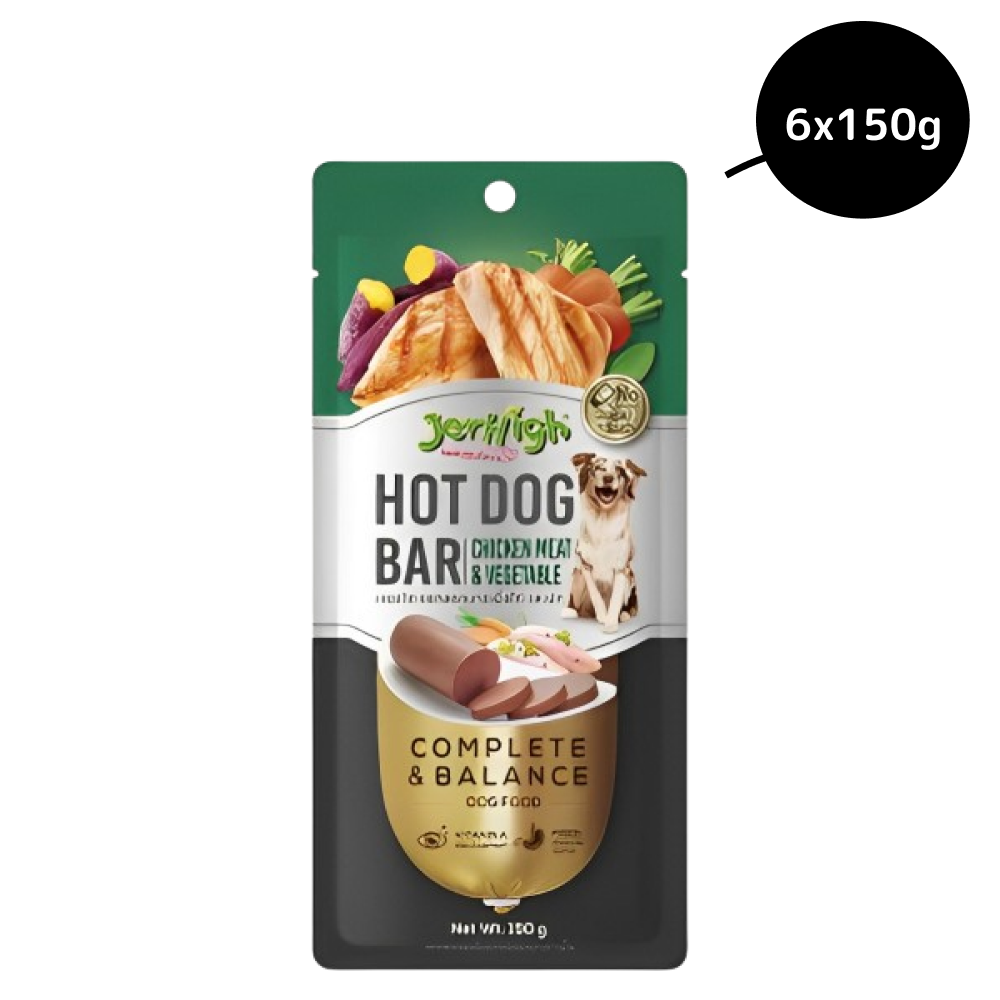 JerHigh Chicken & Vegetable Hot Dog Bar Dog Treats image 7