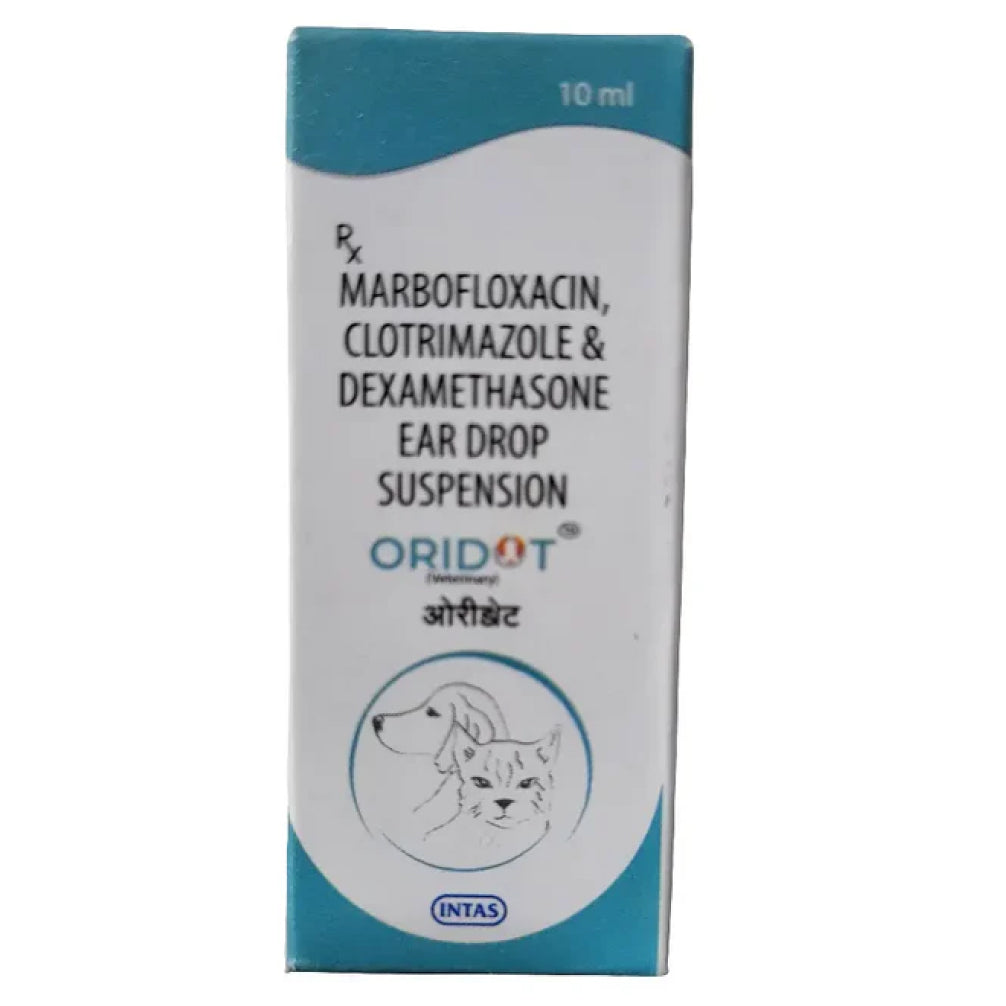 Intas Oridot Ear Drops 10ml for Dogs and Cats
