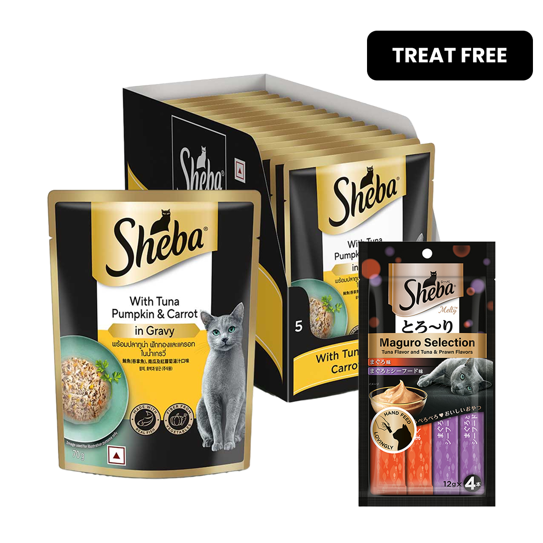 Sheba Tuna Pumpkin & Carrot In Gravy Rich Premium Adult Fine Cat Wet Food image 2