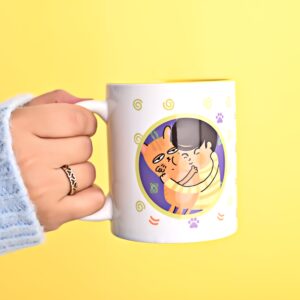 Furry Tales Whiskers Hates Dad Hugs Ceramic Coffee Mug (White)