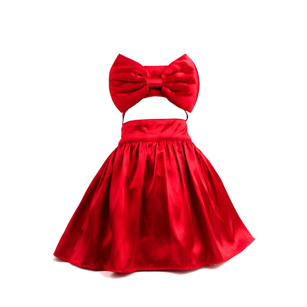 Dogobow Little Dress for Cats and Dogs (Red) image 3