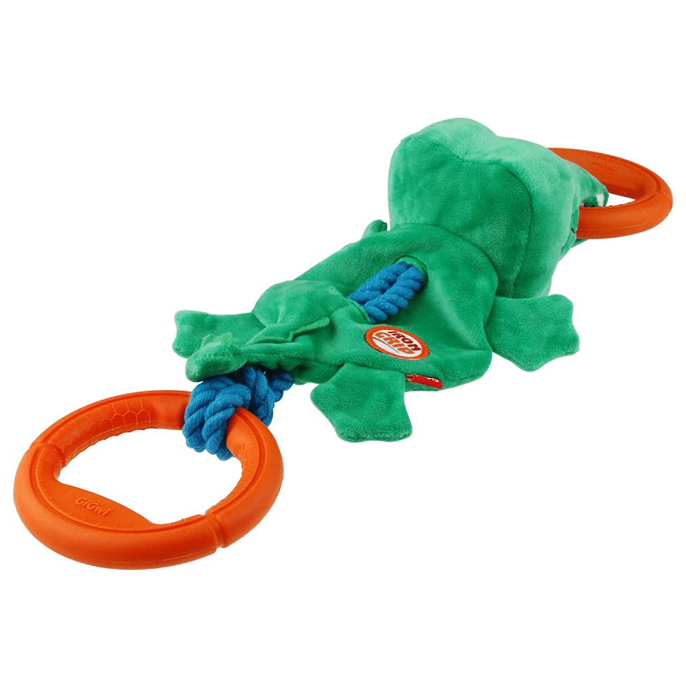 GiGwi Iron Grip Crocodile Plush with TRP Handle Toy for Dogs (Green) image 5