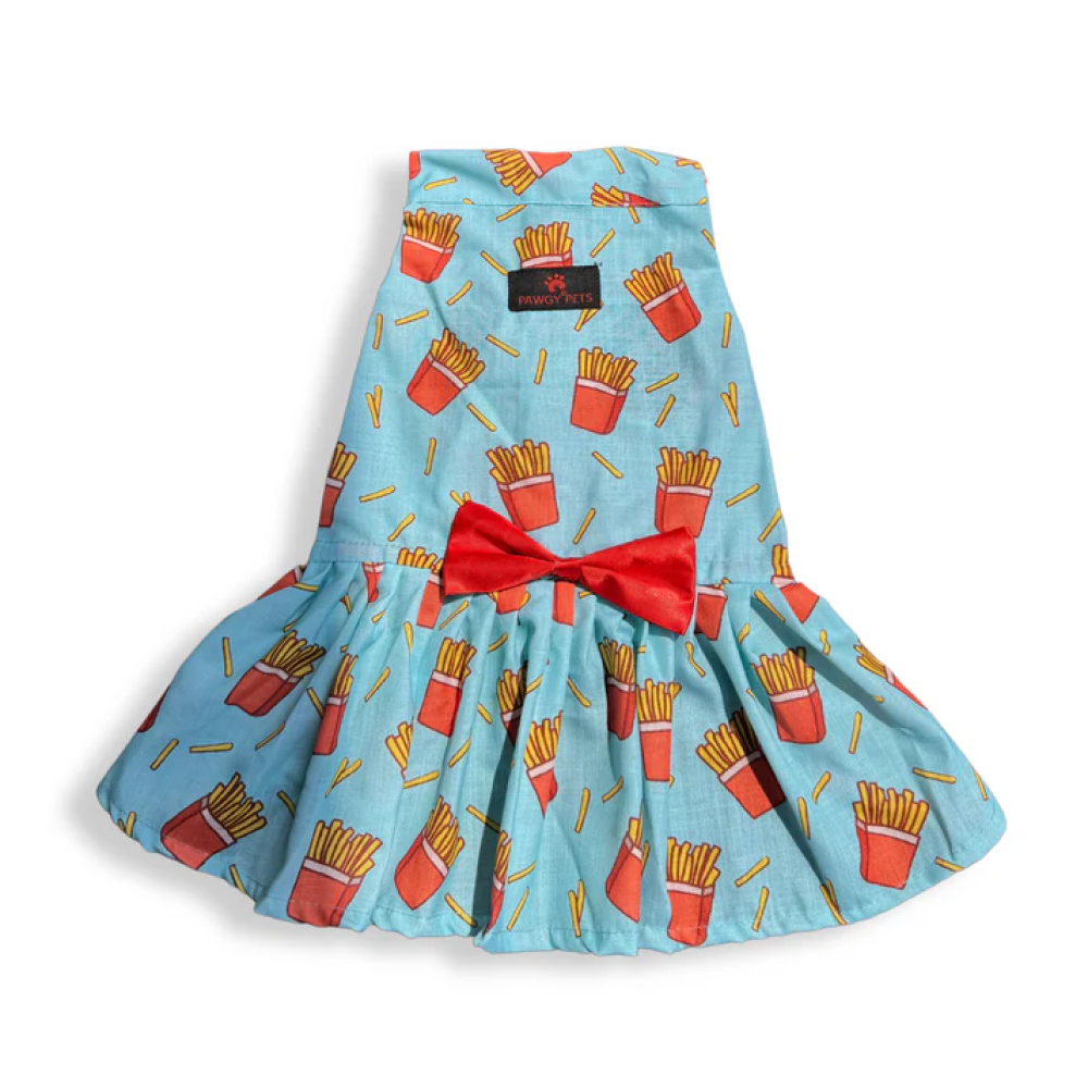 Pawgypets Fries Over Guys Dress for Dogs (Blue) image 3
