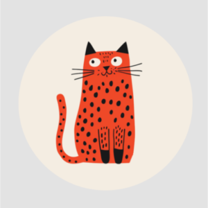 EverythingBoho Cute Circle Shaped Cat Coaster