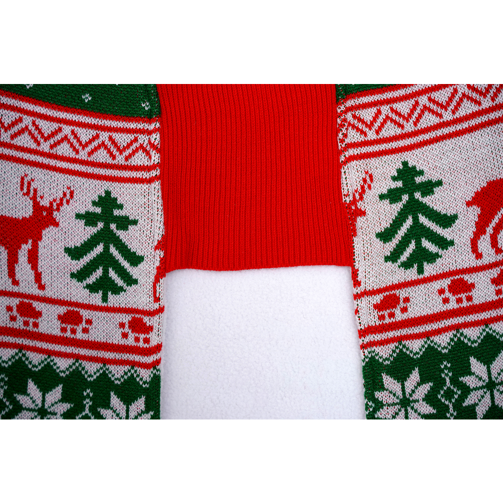 Petsnugs Nordic Knit Sweater for Dogs and Cats (Red/White/Green) image 3