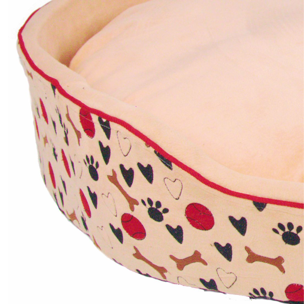 Petter World Soft Micro Fur Round Orthopedic Cuddler Bed with Removable Cushion Top for Dogs (Peach Pearl) image 2