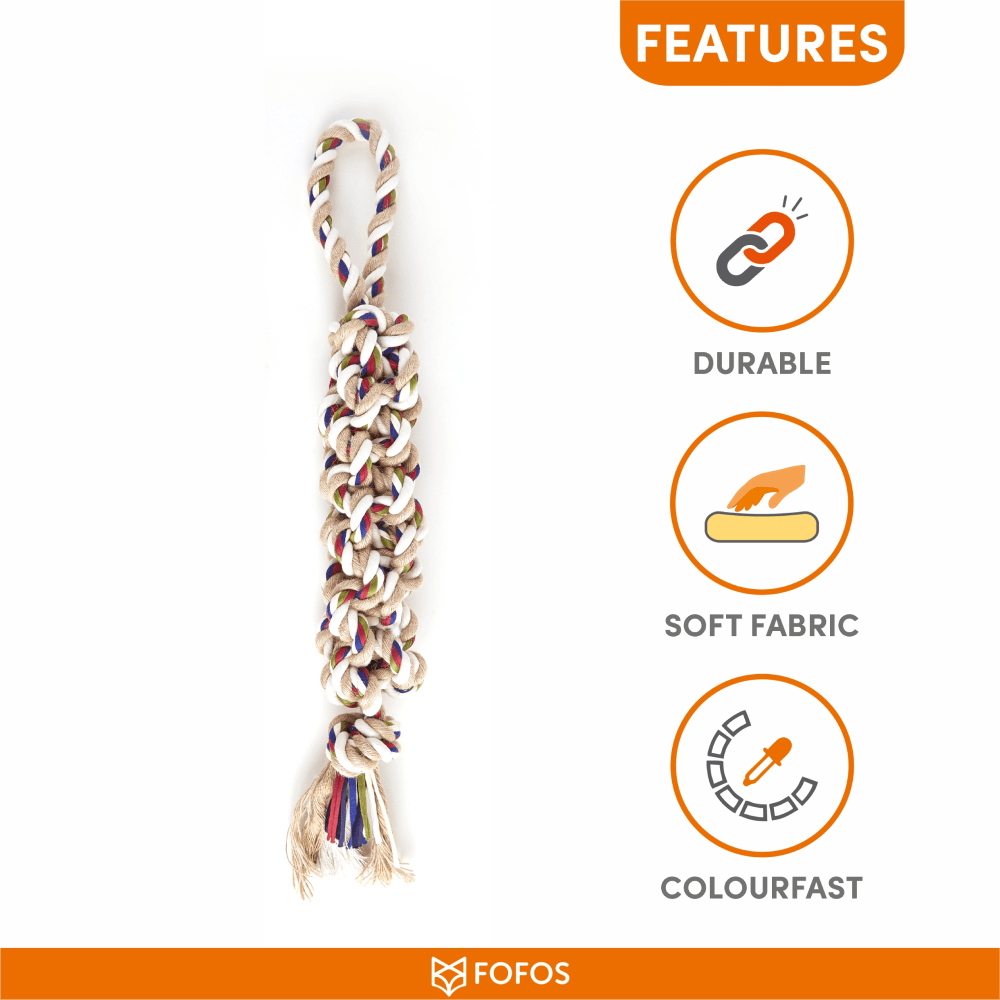 Barkbutler x Fofos Flossy Rope Toy Braided for Dogs image 8