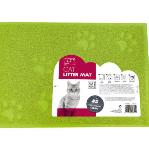 M Pets Footprint Cat Litter Mat for Dogs (Green)