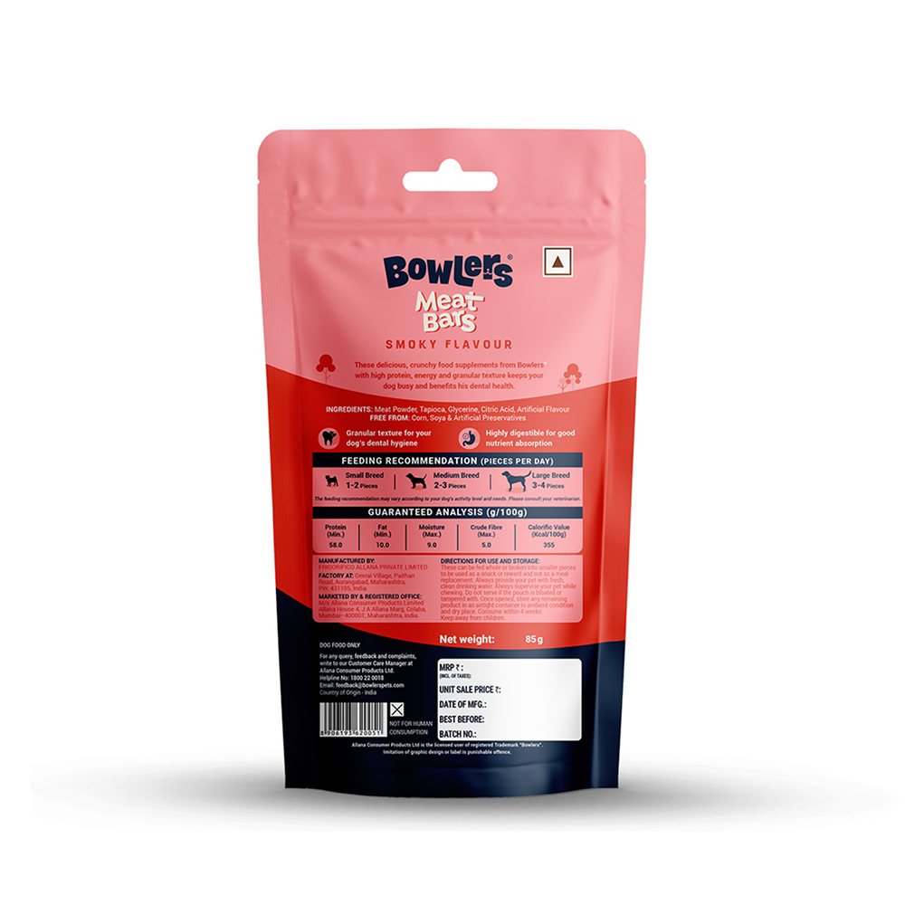 Bowlers Smoked Flavour Meat Bars Dog Treats image 8