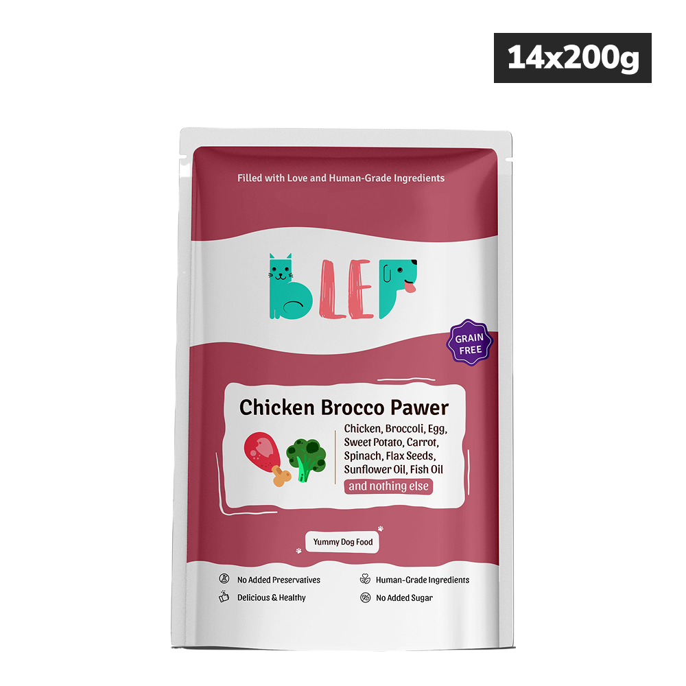 BLEP Chicken Brocco Pawer Dog Wet Food (200g) image 6