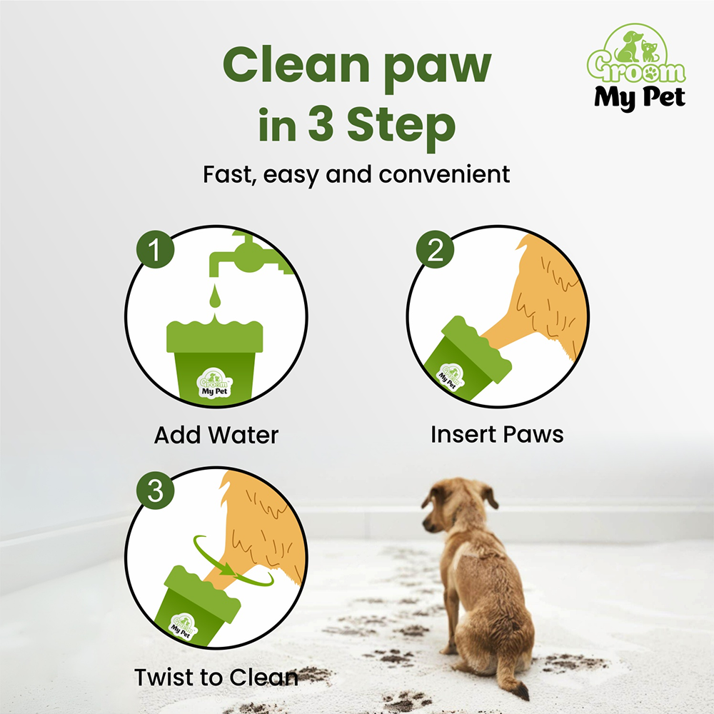 Groom My Pet Paw Cleaner for Dogs and Cats (Green) image 4