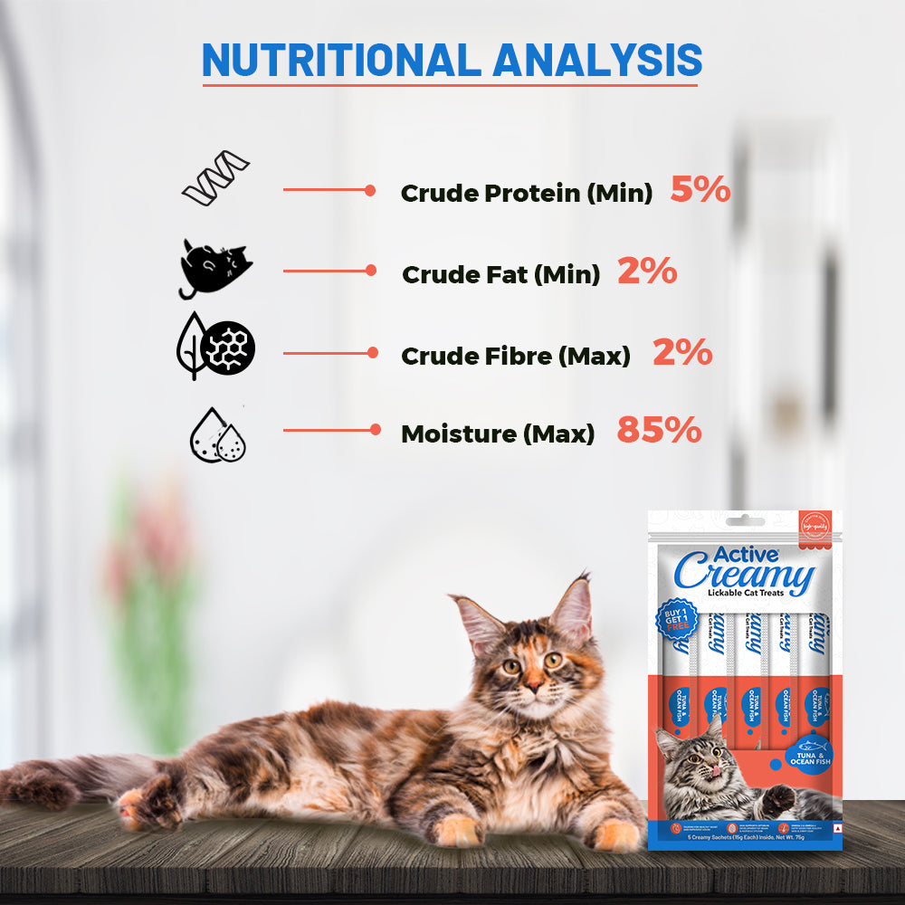 Active Lickable Tuna & Ocean Fish Creamy Cat Treats (Buy 1 Get 1) image 4