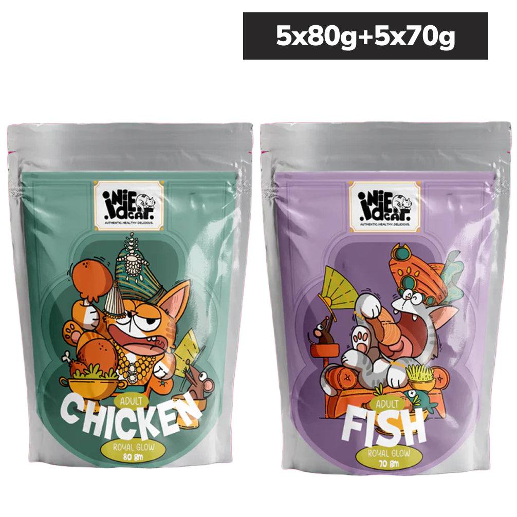 IndieCat Royal Glow Chicken and Mackerel Fish Combo Adult Cat Wet Food