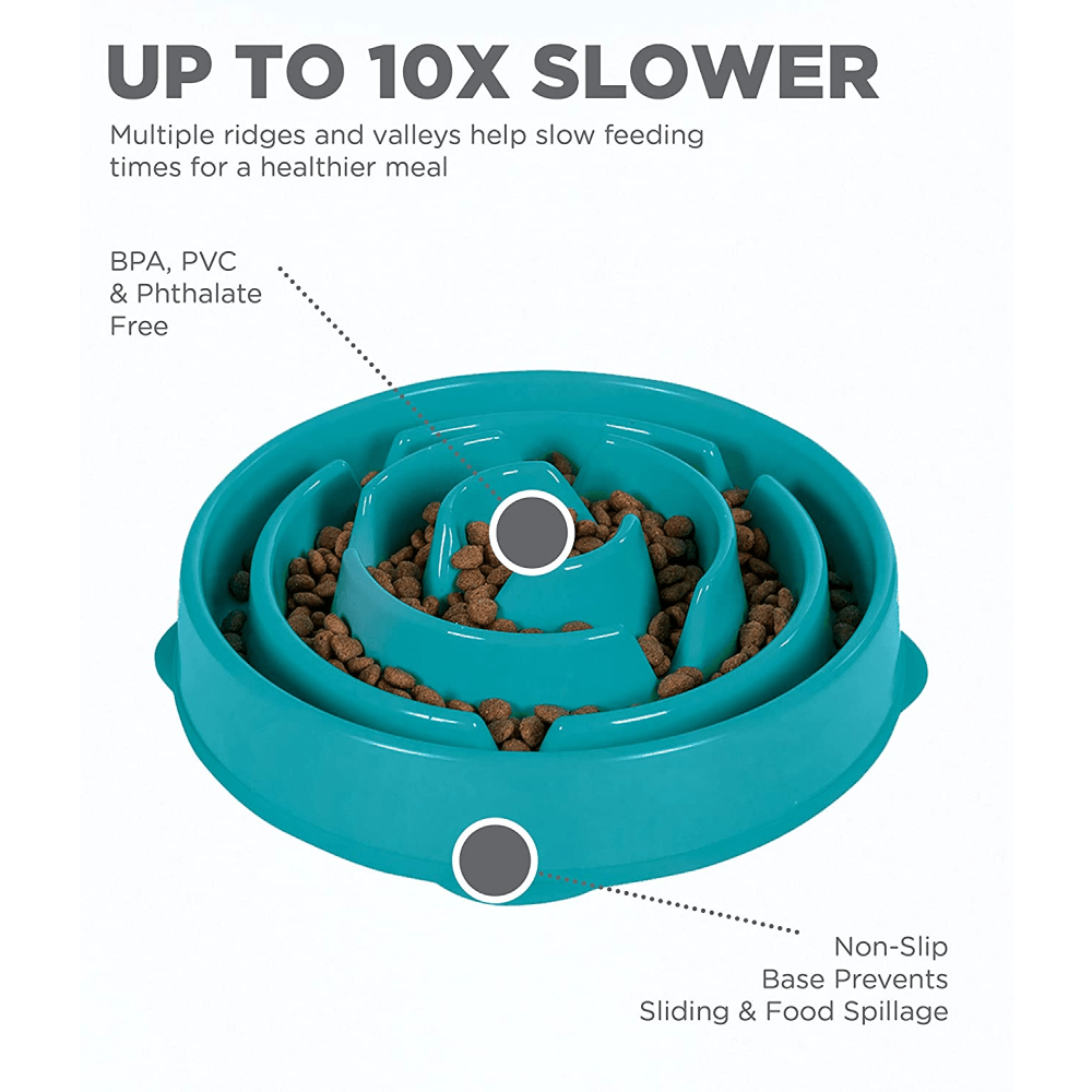 Outward Hound Fun/Slow Feeder for Dogs (Teal) image 4