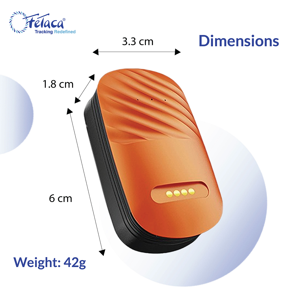 FeTaca Smart 4G GPS Tracker with Lifetime Free Tracking & 1 Year Data SIM Subscription for Dogs and Cats (Orange) image 5