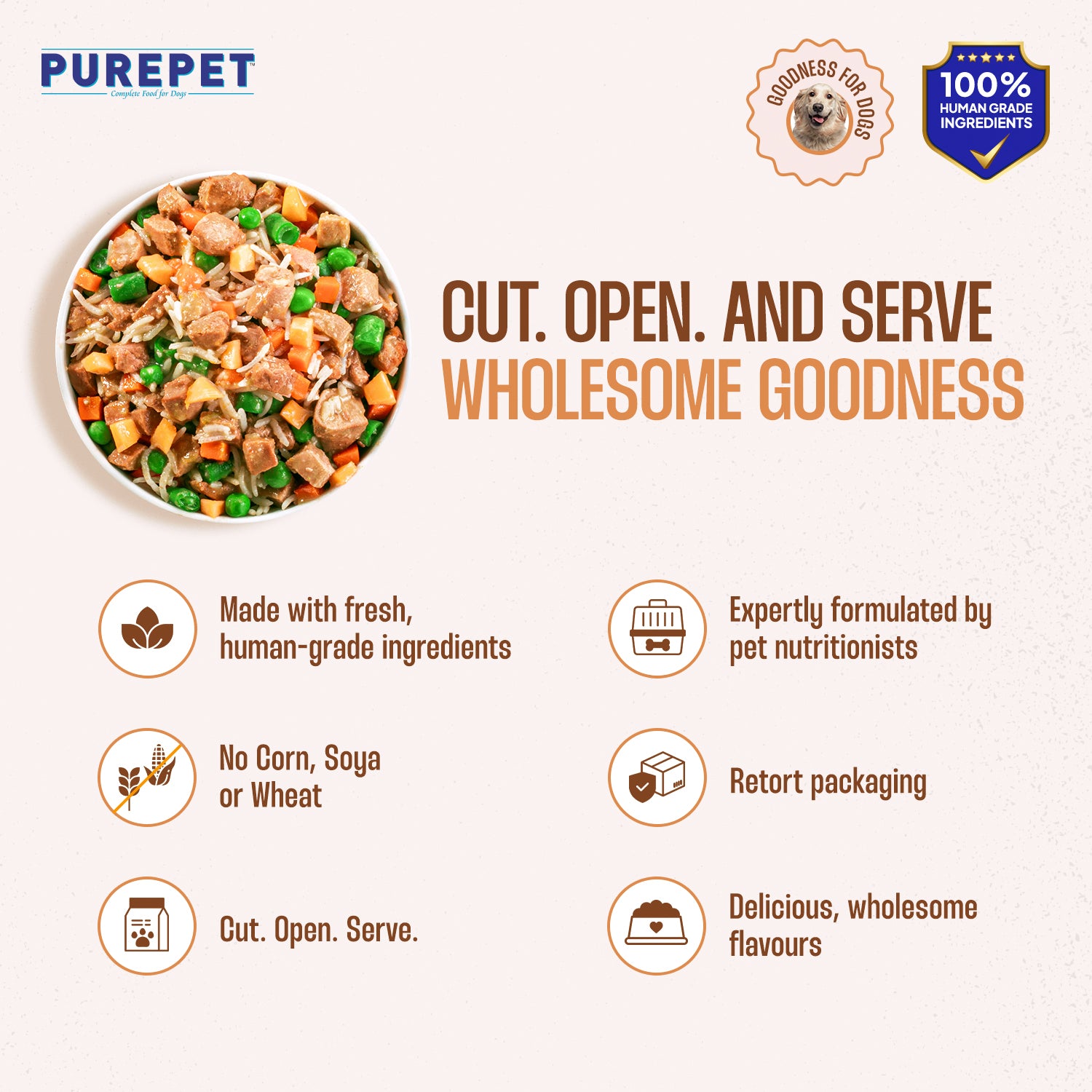 Purepet Chicken and Pumpkin Fresh Food for Dogs image 5