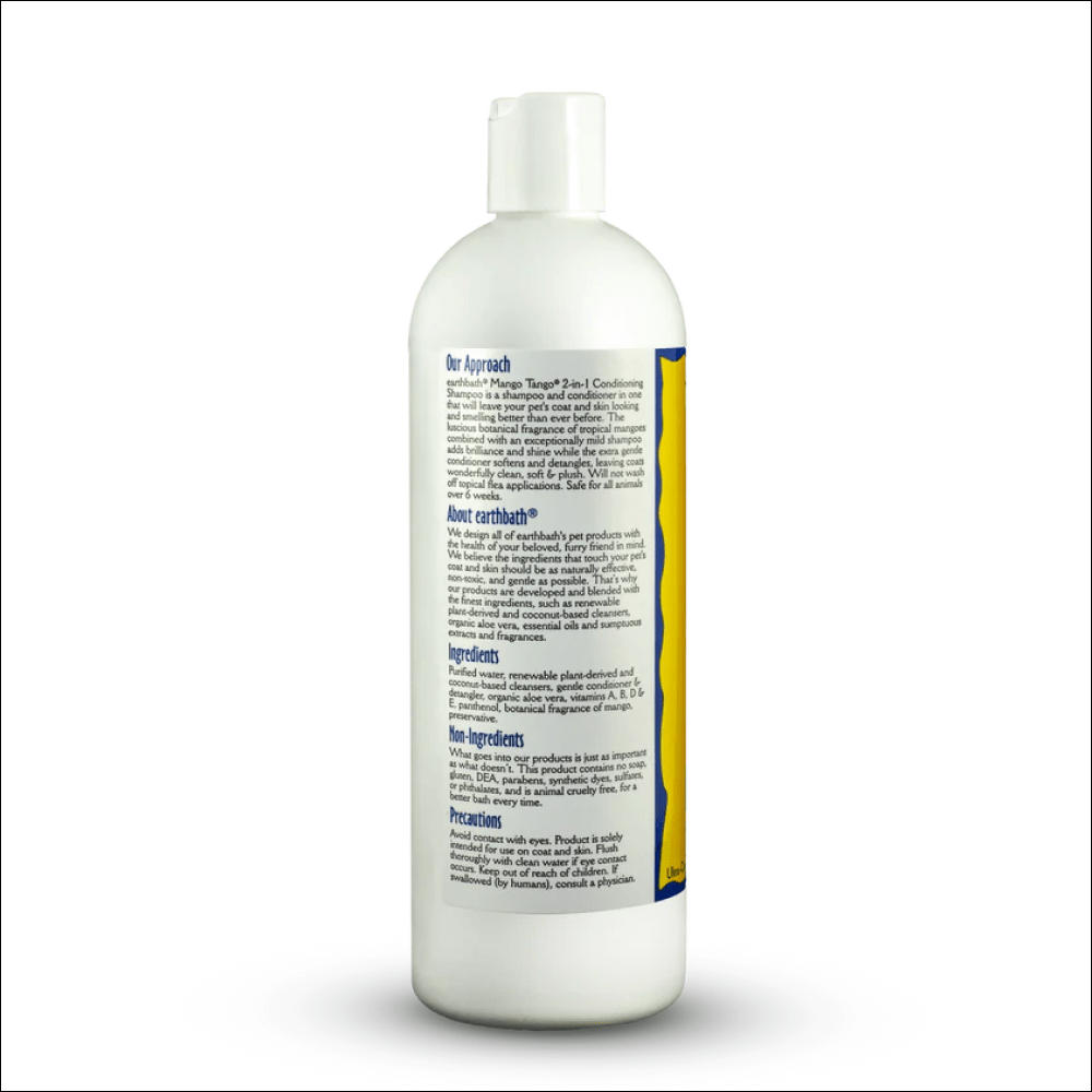 EarthBath 2 in 1 Conditioning Shampoo Mango Tango Long Coat for Dogs and Cats image 3