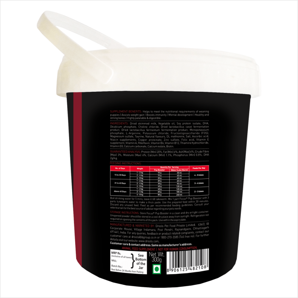 Drools Focus Pup Booster Puppy Weaning Diet for All Breeds (300g) image 10