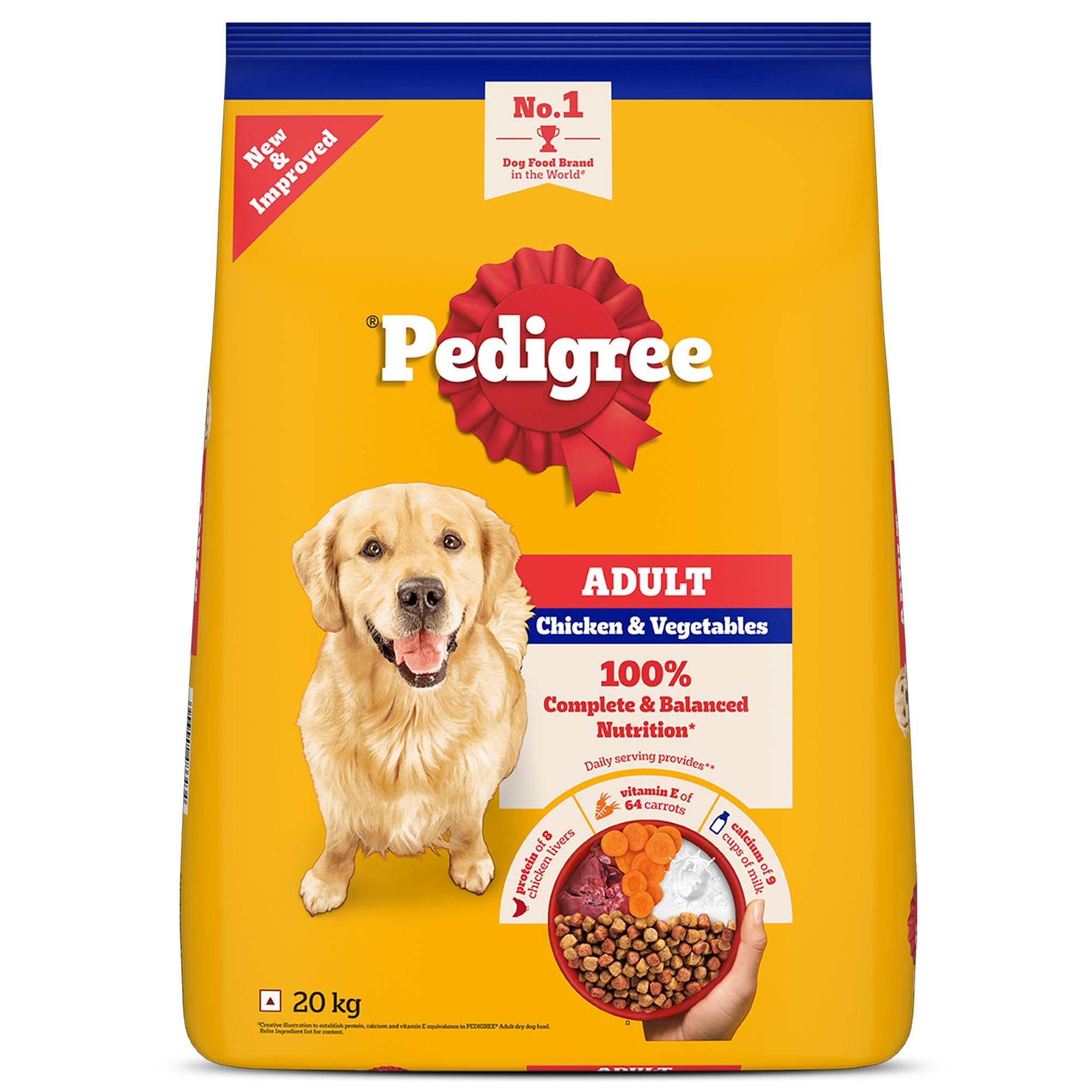 Pedigree Chicken and Vegetables Adult Dog Dry Food image 5