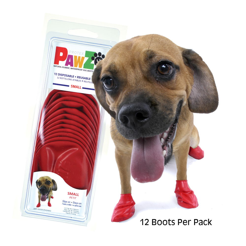 Protex PawZ Disposable and Reusable Boots for Dogs (Red) image 2