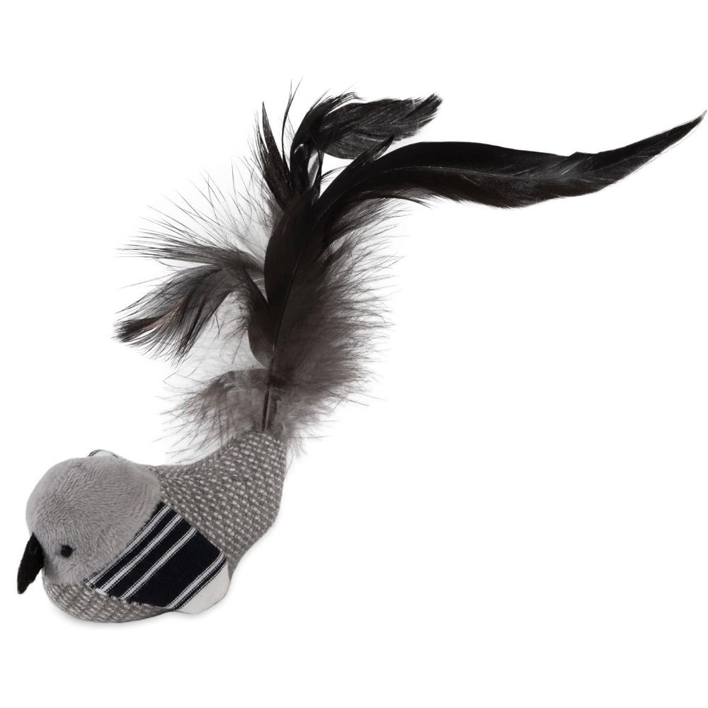 JW Cataction Brid with Catnip Toy for Cats (Black/White) image 4