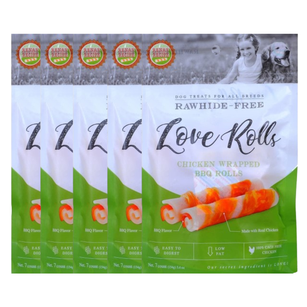Rena Love Chicken Wrapped BBQ Rolls Dog Treats image 3
