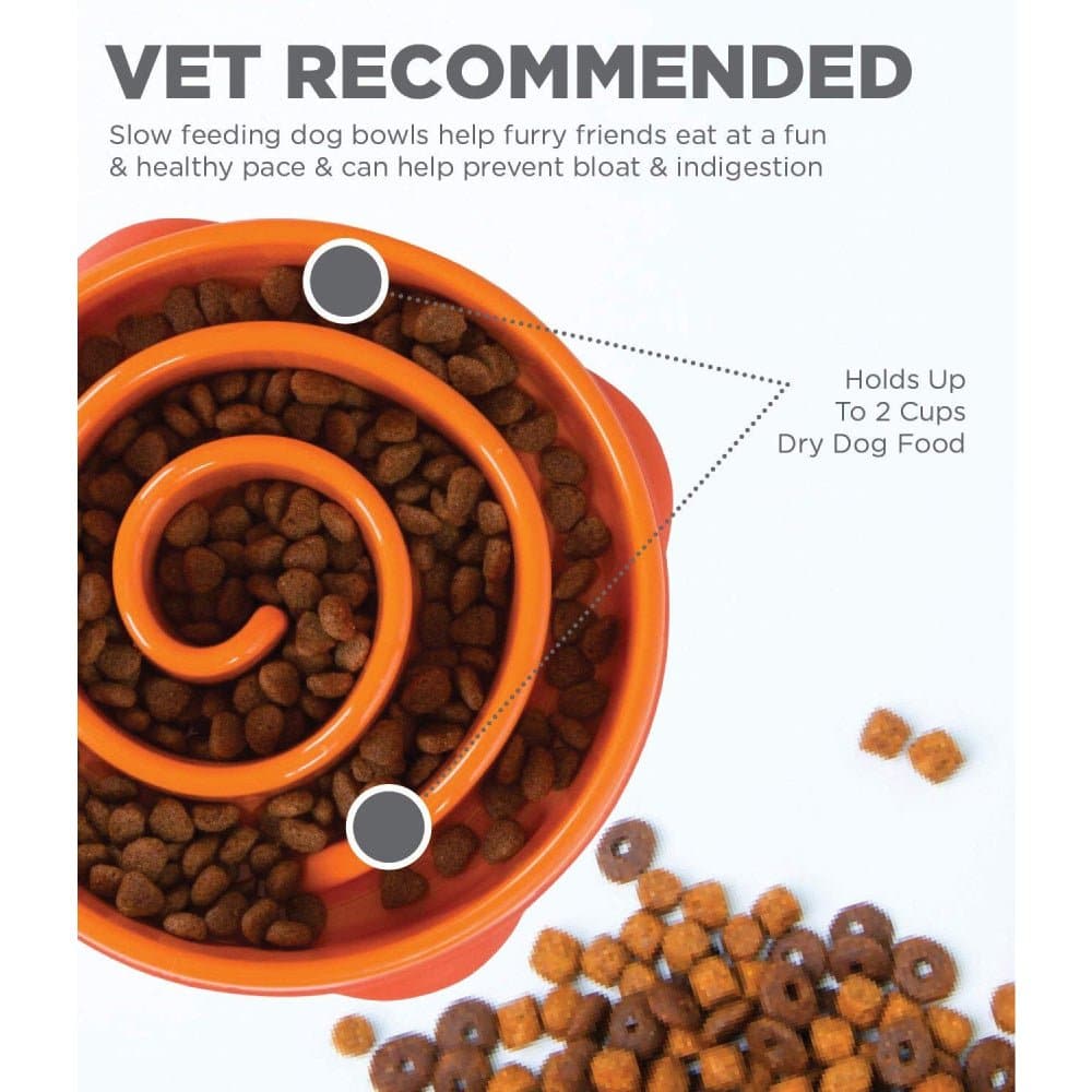 Outward Hound Fun/Slow Feeder for Dogs (Orange) image 5