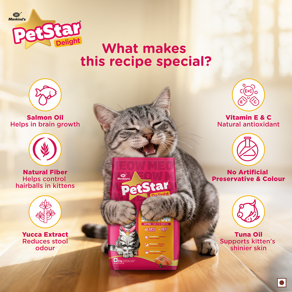 Mankind PetStar Salmon Kitten Cat Dry Food image 3