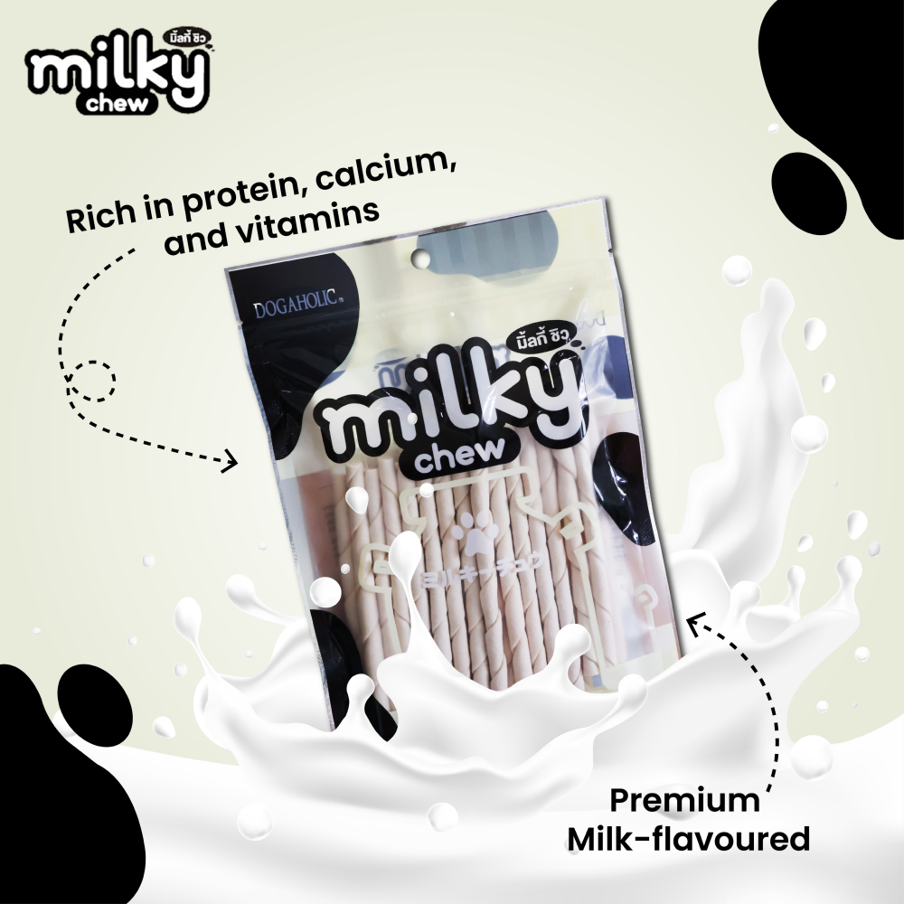 Dogaholic Milky Chew Stick Style Dog Treats image 2