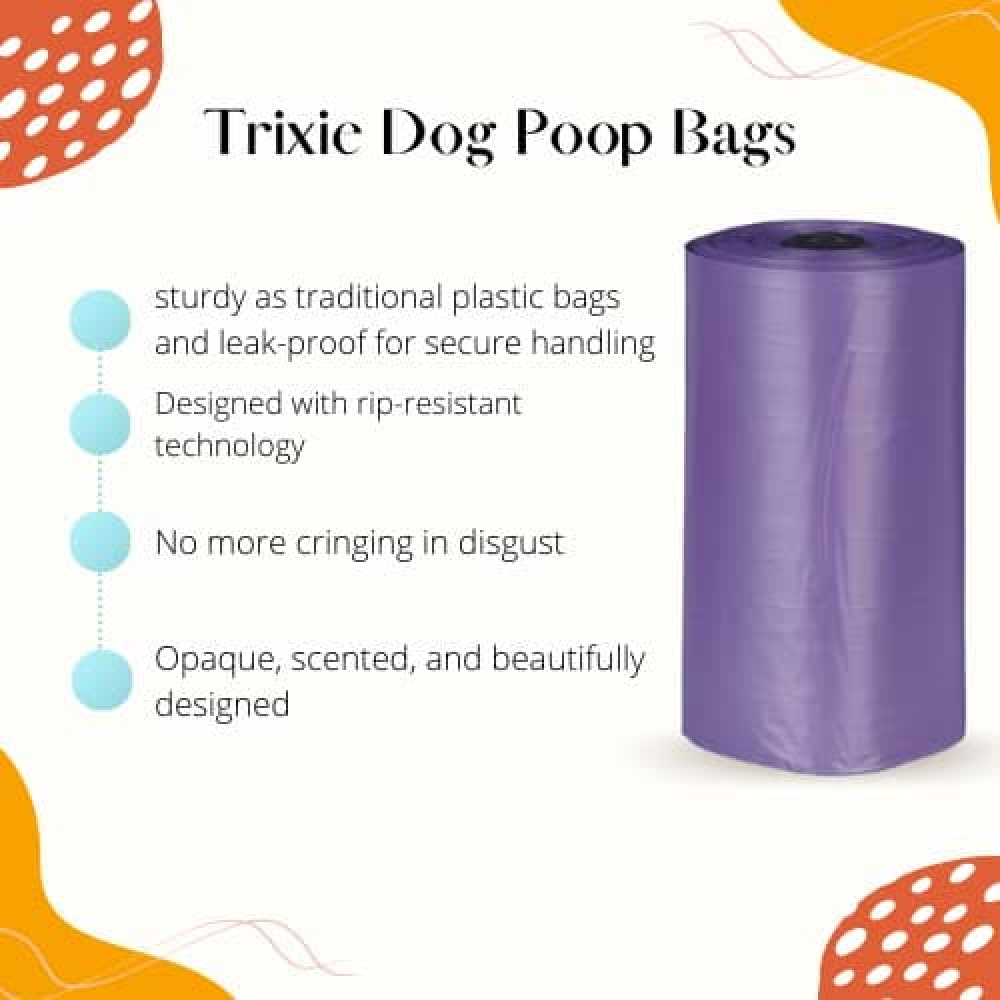 Trixie Lavender Scented Poop Bags for Dogs (Purple) image 3