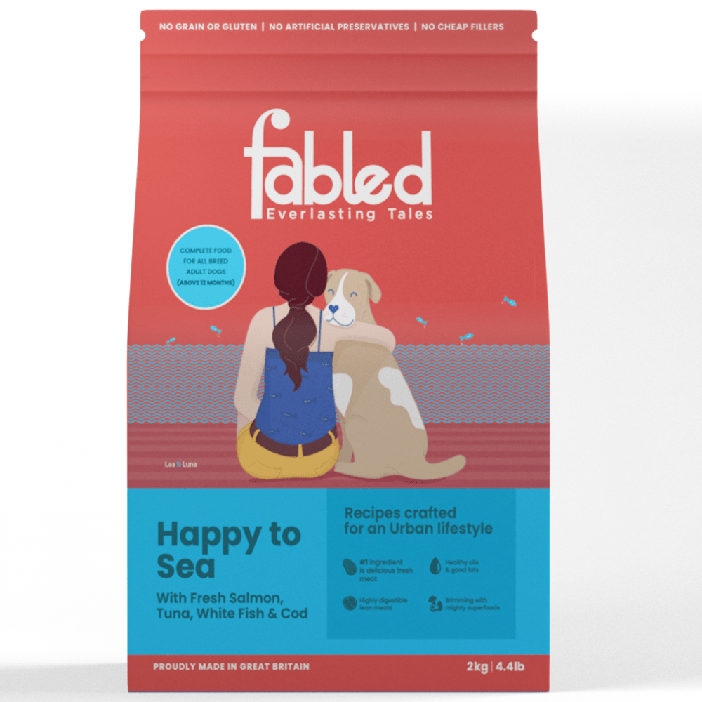 Fabled Happy to Sea Fresh Salmon Tuna White Fish and Cod Adult Dog Dry Food image 2