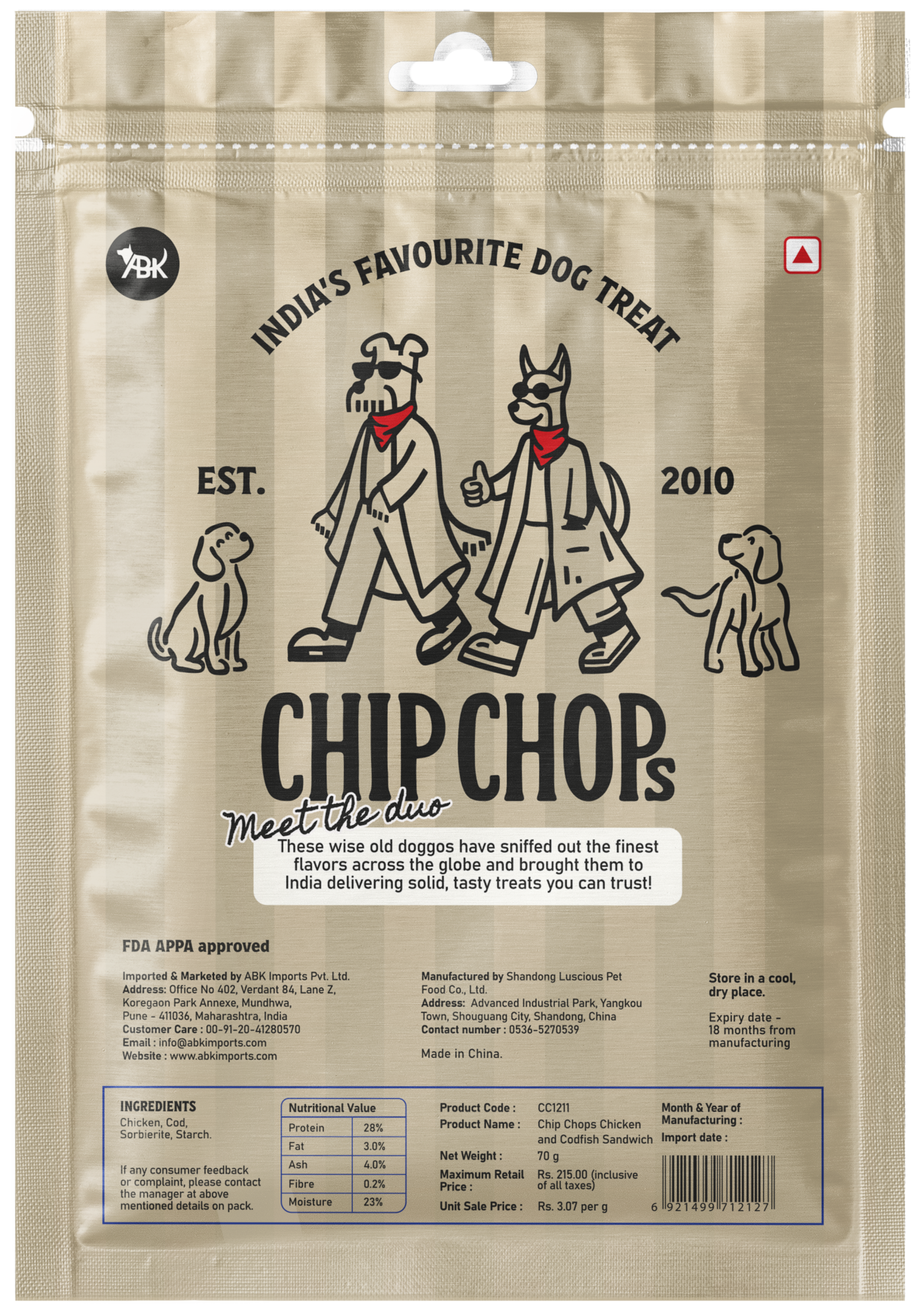 Chip Chops Chicken and Codfish Sandwich Dog Treats image 7