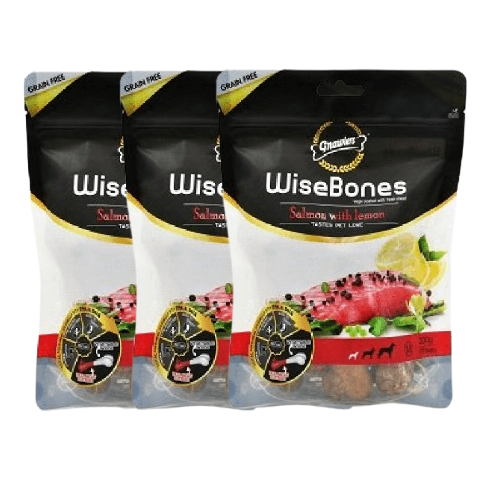 Gnawlers WiseBones Salmon with Lemon Dog Treats (Small) image 2