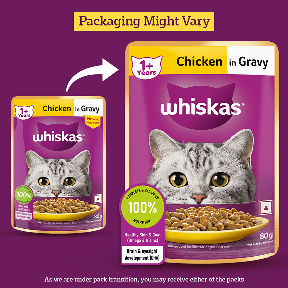 Whiskas Chicken in Gravy Adult Cat Wet Food image 8