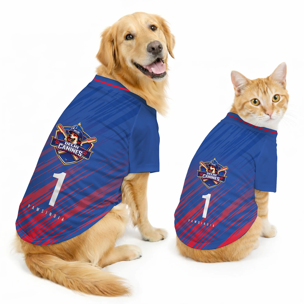 Pawsindia Delhi Canines T20 Pets Premier League Jersey for Dogs | Indian Pet League image 2