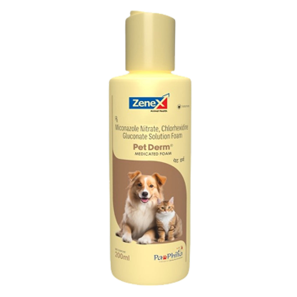 Zenex Pet Derm Shampoo (Medicated Foam) For Dogs and Cats image 3