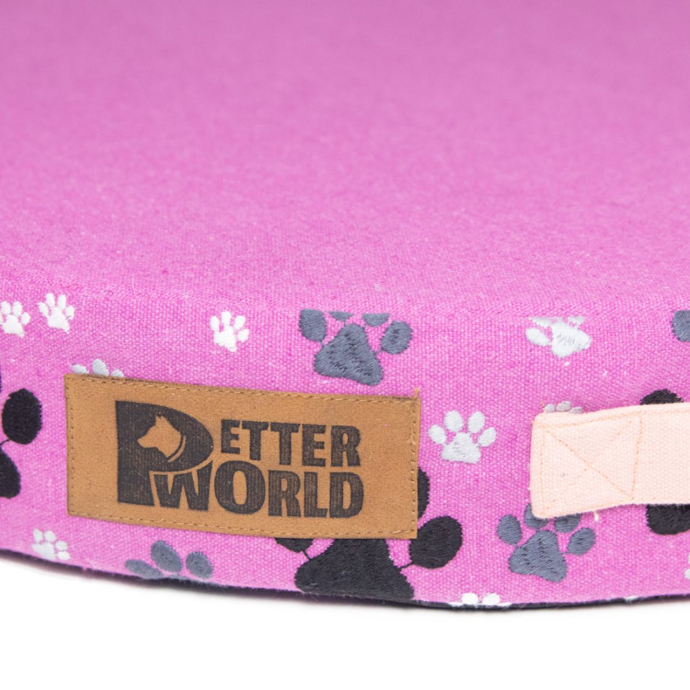 Petter World Orthopedic Round Flat Foam Mattress Bed with Thick & Durable Washable Cover (Crocus) image 3