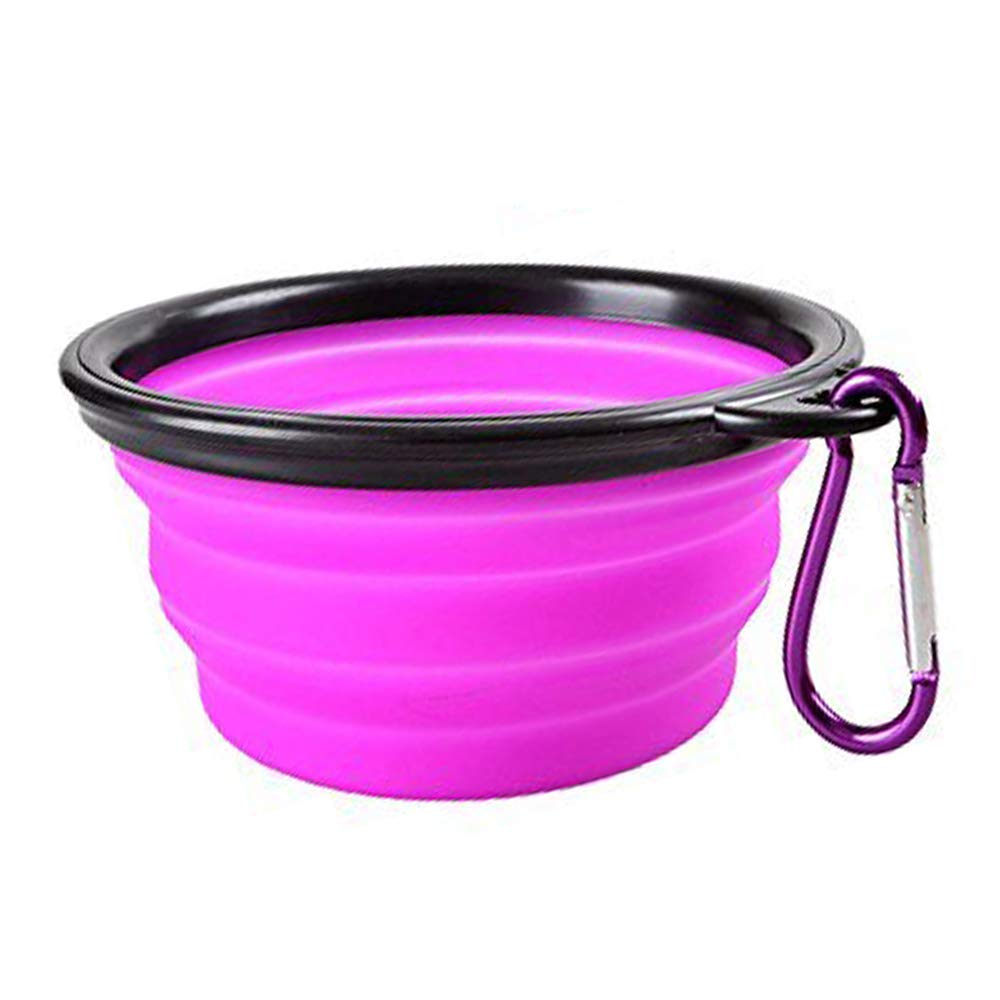 Emily Pets Collapsible Bowl For Dogs & Cats (Purple)