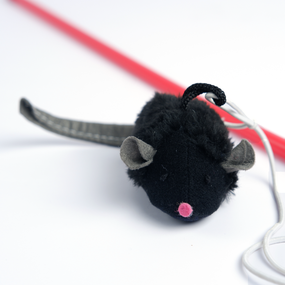 Trixie Squeaky Playing Rod Toy for Cats (Black) image 2