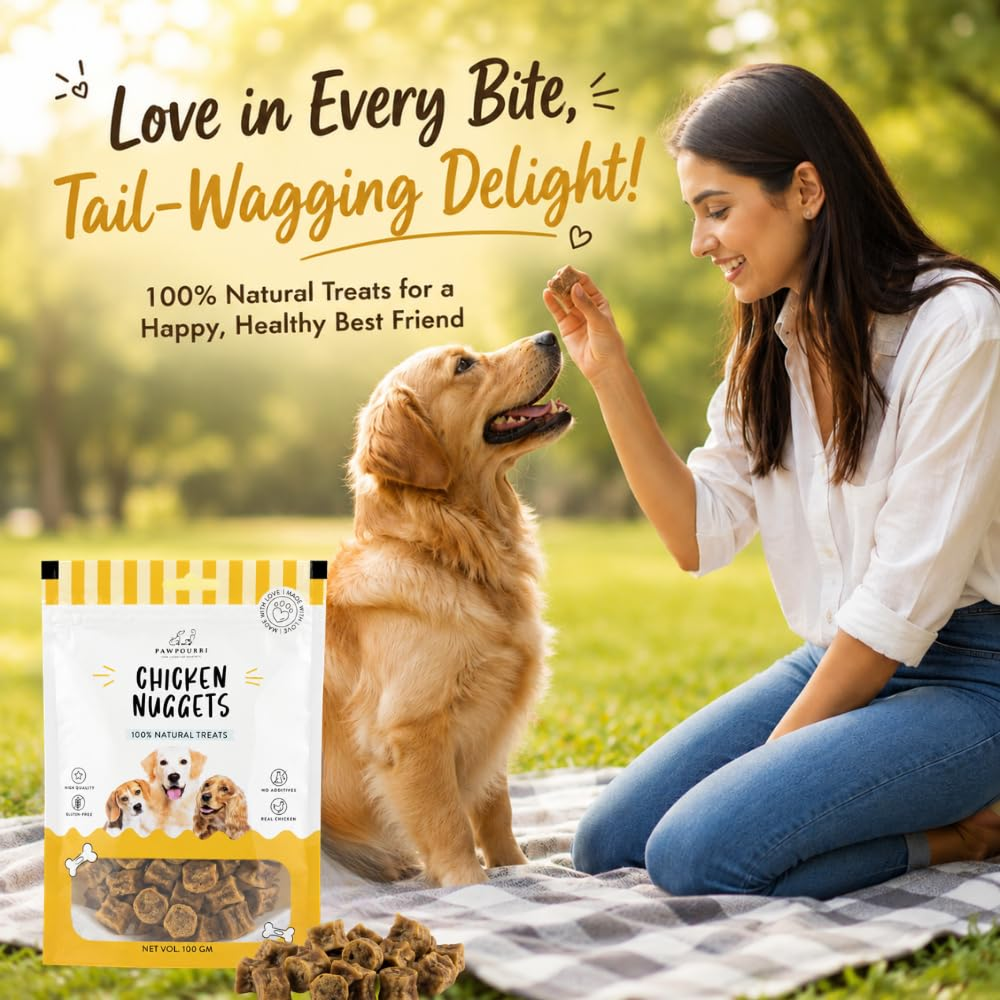 Pawpourri 100% Natural Chicken Nuggets Dog Treat image 2