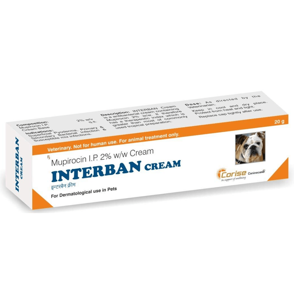 Corise Interban Cream (Mupirocin) for Dogs & Cats image 2