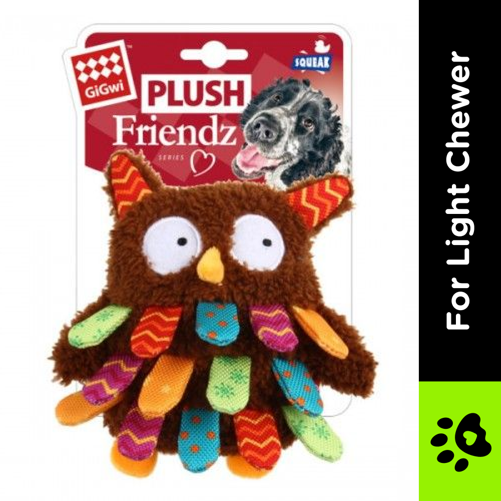 GiGwi Plush Friendz with Squeaker Owl Toy for Dogs image 2
