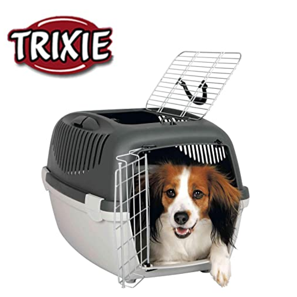 Trixie Capri 3 IATA Approved Open Top Carrier for Dogs and Cats (Dark Grey) image 4