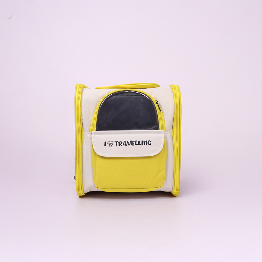 Skatrs Carrier Backpack with Front Pocket for Cats (Yellow) image 3