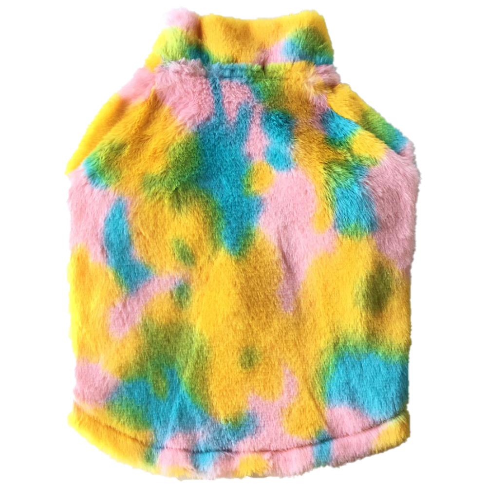 Dogobow Fur Jacket for Dogs and Cats (Rainbow) (Get a Bow Free) image 3