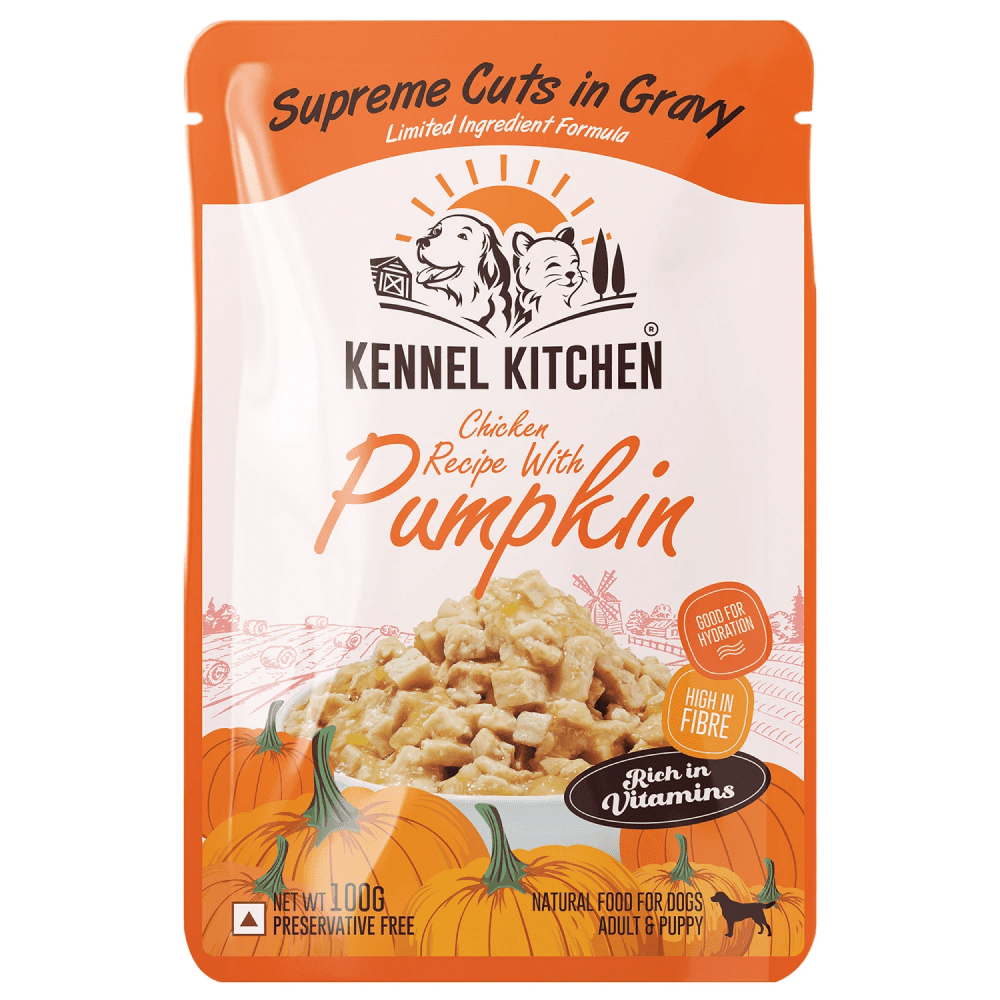 Kennel Kitchen Supreme Cuts Chicken with Pumpkin and Lamb with Pumpkin Gravy Adults & Puppy Dog Wet Food (All Lifestages) Combo image 4